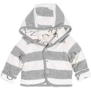 Burt’s Bees Baby unisex-baby Sweatshirts, Lightweight Zip-up Jackets Hooded Coats, Organic Cotton(Heather Grey Abc)