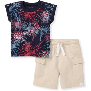 Burt’s Bees Baby baby-boys Short Sleeve Shirt and Pant Set, Top & Bottom Outfit, 100% Organic Cotton(Celebrate America)