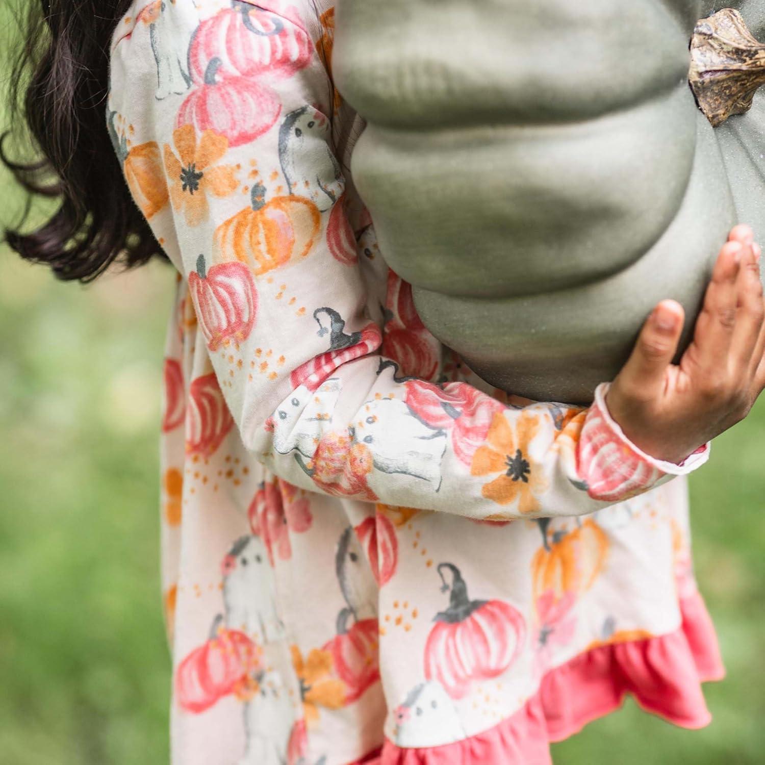 imageBurts Bees Baby Baby Girls Long Sleeve Top and Pant Set 100 Organic Cotton OutfitMagical Pumpkin