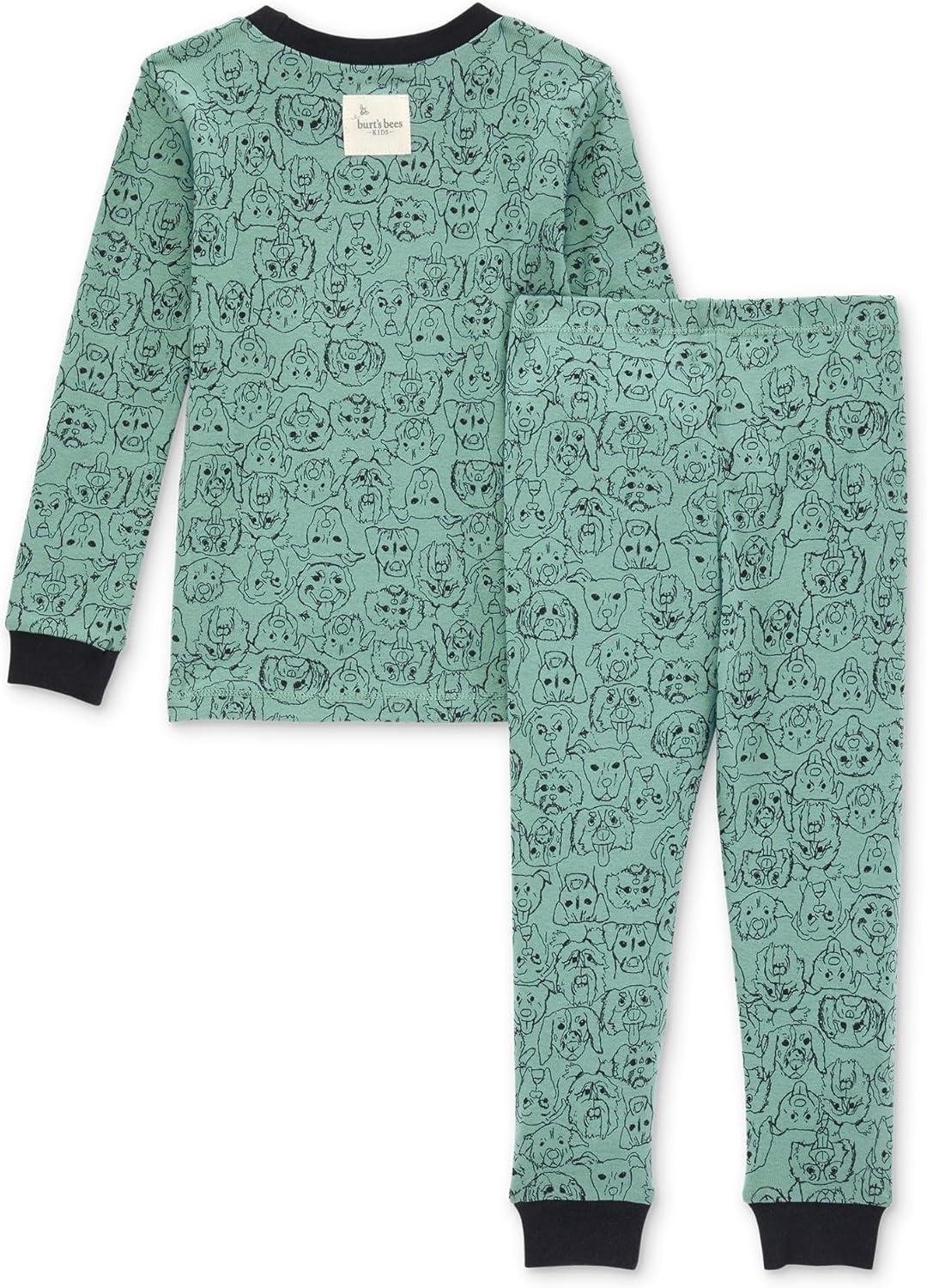 imageBurts Bees Baby Boys 2Piece Long Sleeve Tee and Pants Organic Cotton Pajama SetOffice Dogs