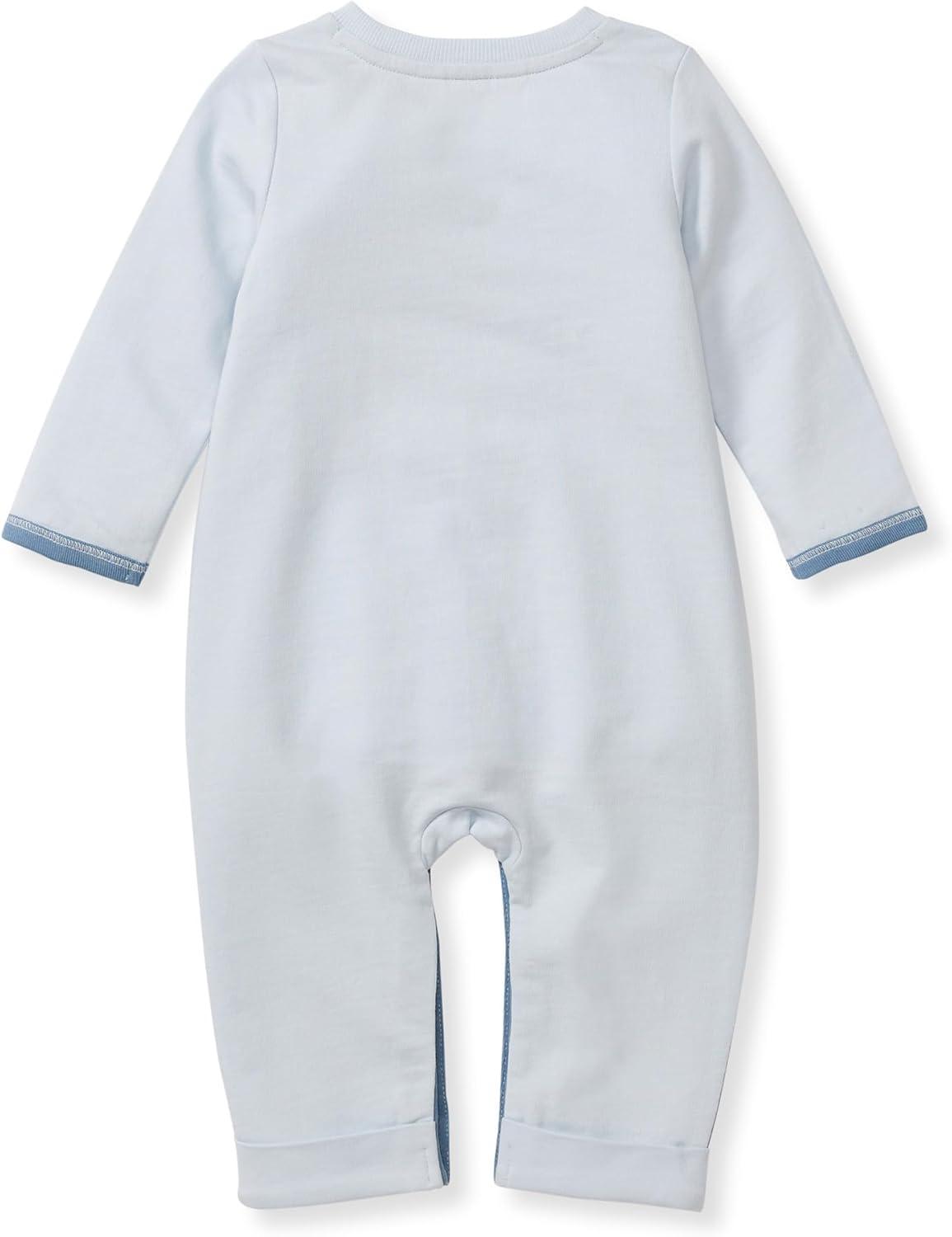 imageBurts Bees Baby Boys Jumpsuit 100 Organic Cotton Onepiece Long Sleeve CoverallIcy Blue Colorblock