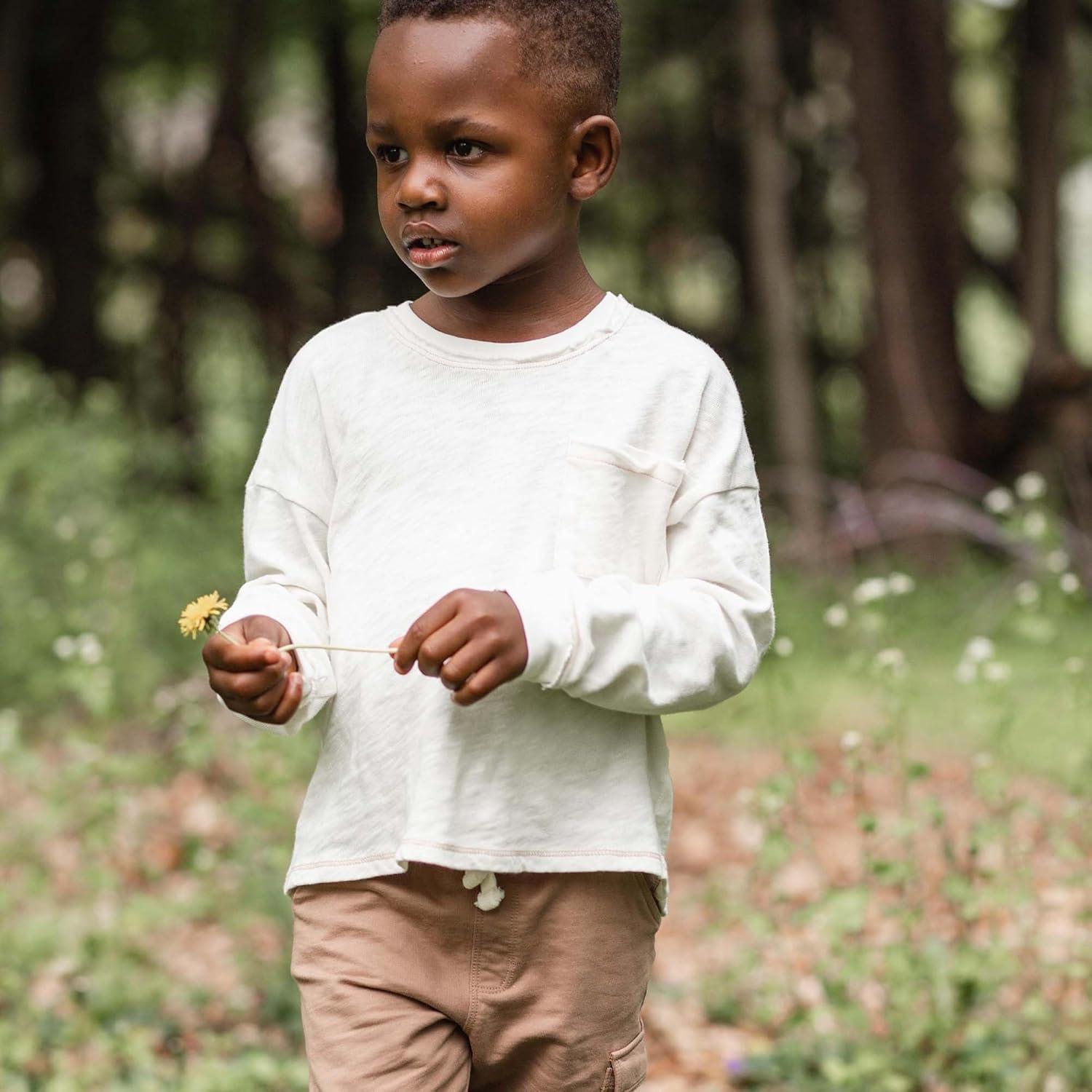 imageBurts Bees Baby Boys Shirt and Pant Set Long Sleeve Top amp Bottom Outfit Bundle 100 Organic CottonChunky Slub Tee Set