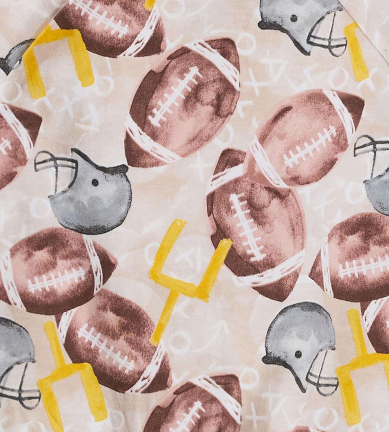 imageBurts Bees Baby Boys Shirt and Pant Set Long Sleeve Top amp Bottom Outfit Bundle 100 Organic CottonFootball Season