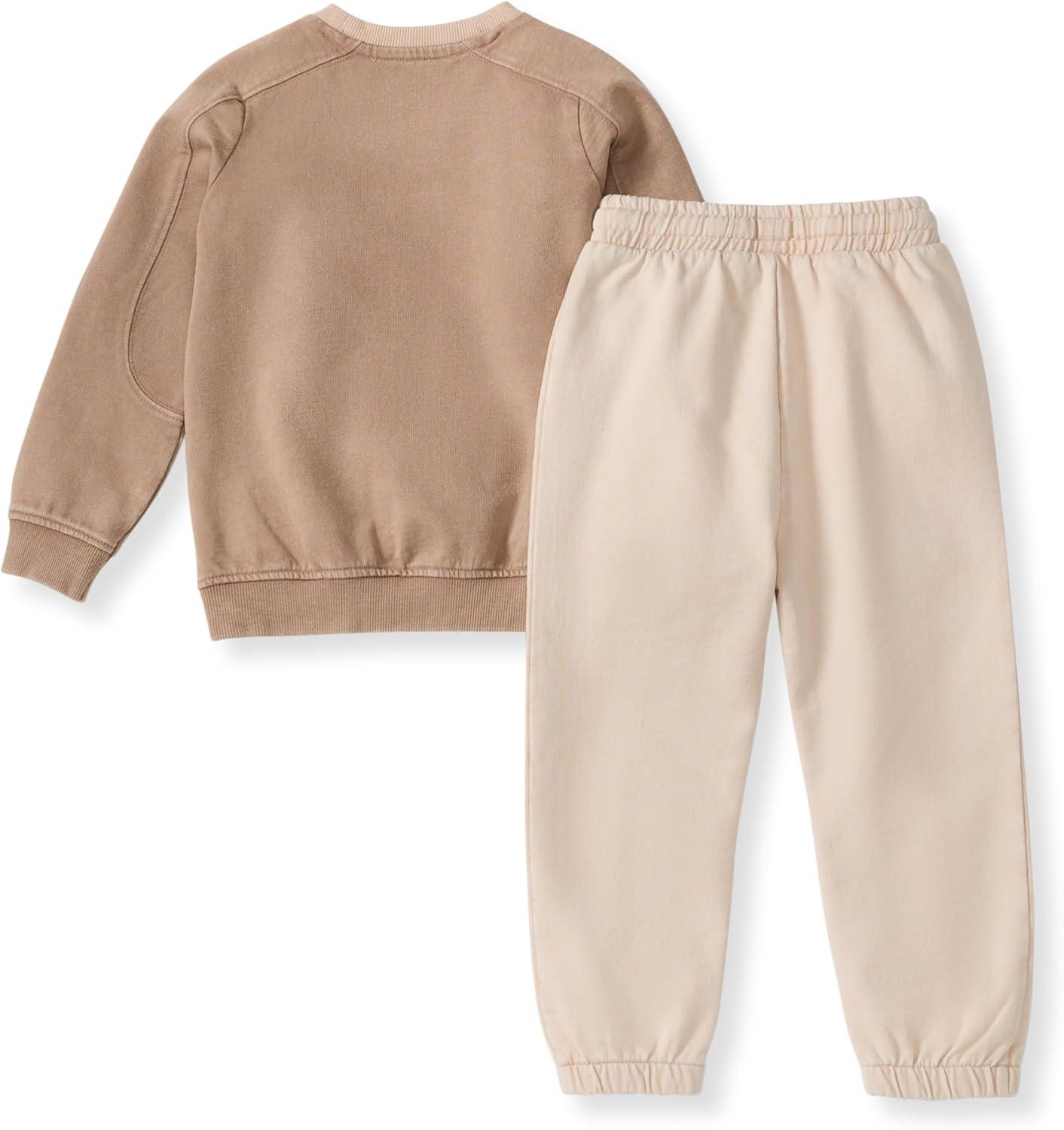 imageBurts Bees Baby Boys Shirt and Pant Set Long Sleeve Top amp Bottom Outfit Bundle 100 Organic CottonGinger Acid Wash