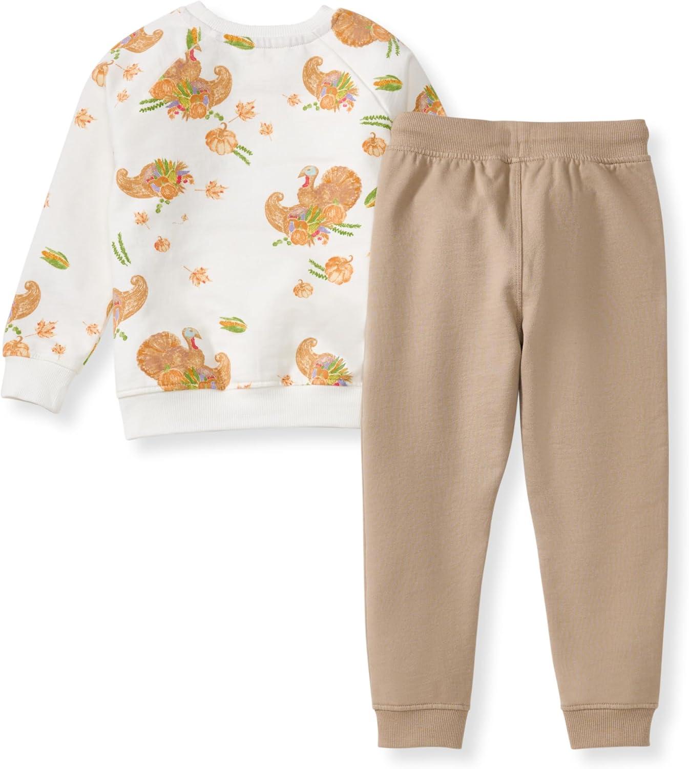 imageBurts Bees Baby Boys Shirt and Pant Set Long Sleeve Top amp Bottom Outfit Bundle 100 Organic CottonHappy Harvest