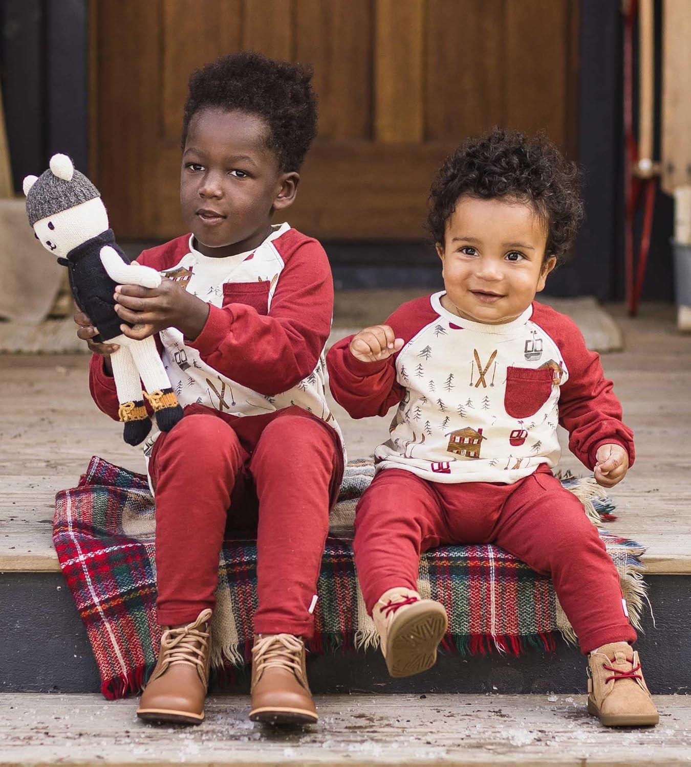 imageBurts Bees Baby Boys Shirt and Pant Set Long Sleeve Top amp Bottom Outfit Bundle 100 Organic CottonHoliday in the Alps