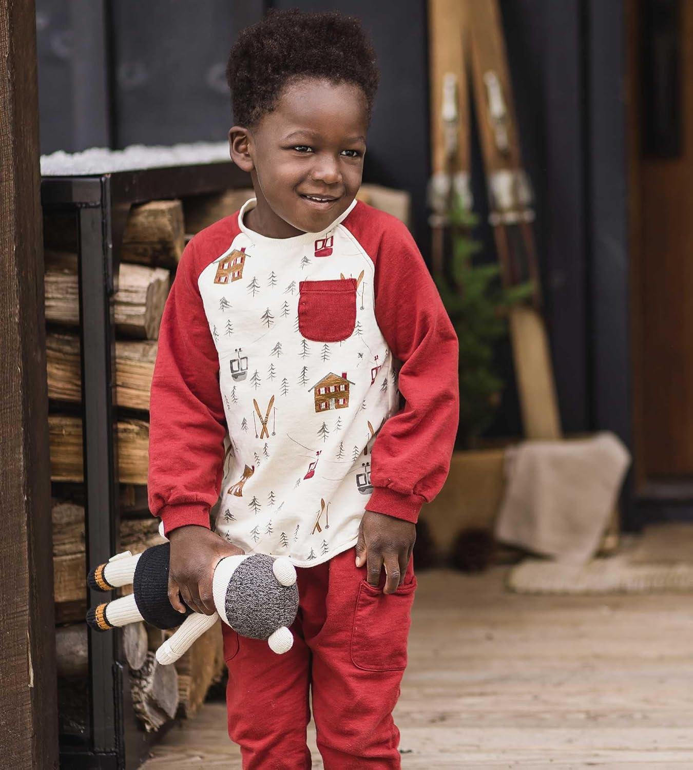 imageBurts Bees Baby Boys Shirt and Pant Set Long Sleeve Top amp Bottom Outfit Bundle 100 Organic CottonHoliday in the Alps