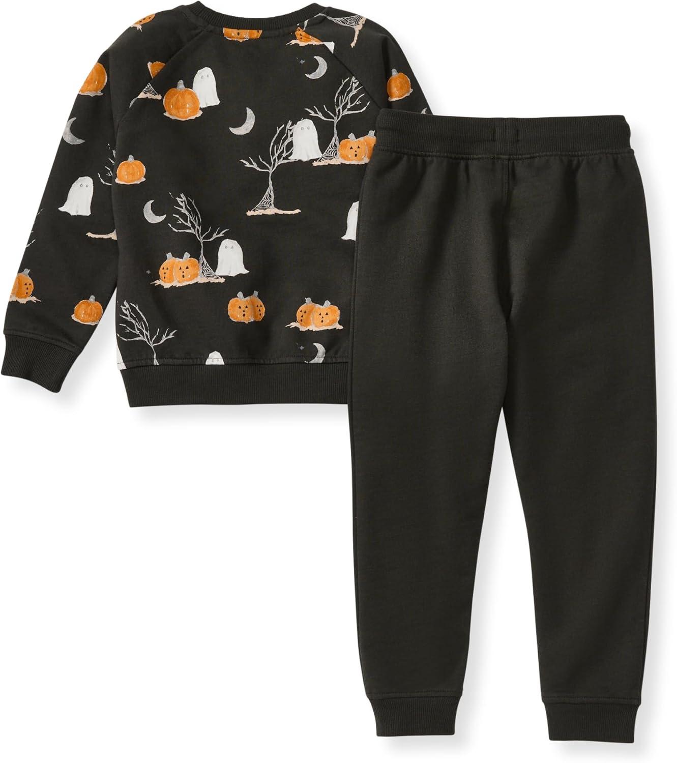imageBurts Bees Baby Boys Shirt and Pant Set Long Sleeve Top amp Bottom Outfit Bundle 100 Organic CottonMidnight Fright