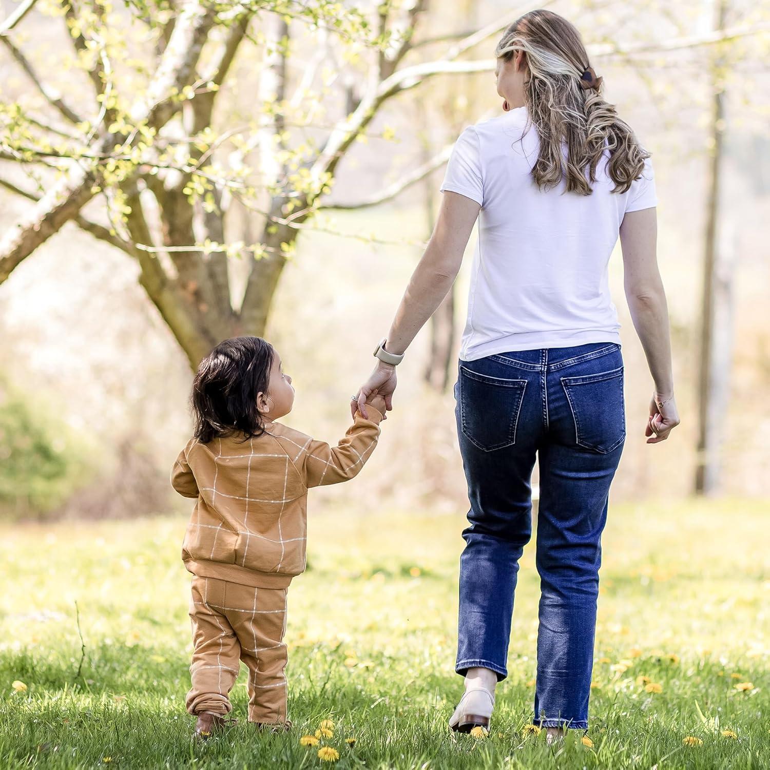 imageBurts Bees Baby Boys Shirt and Pant Set Long Sleeve Top amp Bottom Outfit Bundle 100 Organic CottonWindow Plaid