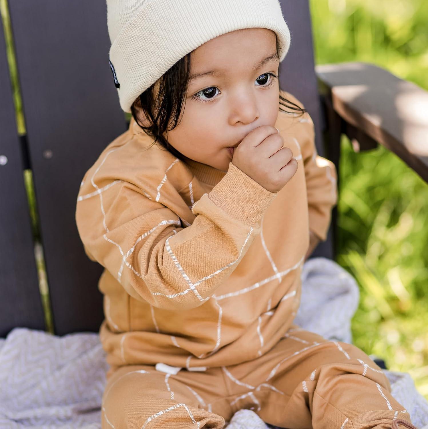 imageBurts Bees Baby Boys Shirt and Pant Set Long Sleeve Top amp Bottom Outfit Bundle 100 Organic CottonWindow Plaid