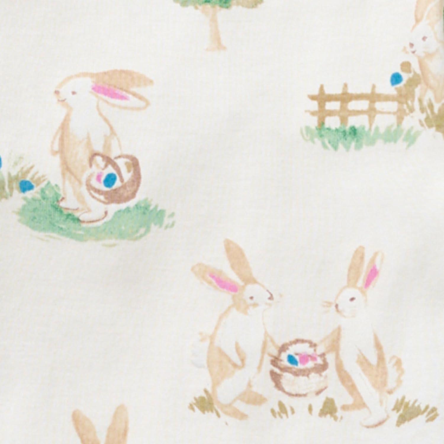 imageBurts Bees Baby Boys Sleep and Play PJs 100 Organic Cotton OnePiece Zip Front Romper Jumpsuit PajamasBunny Egg Hunt