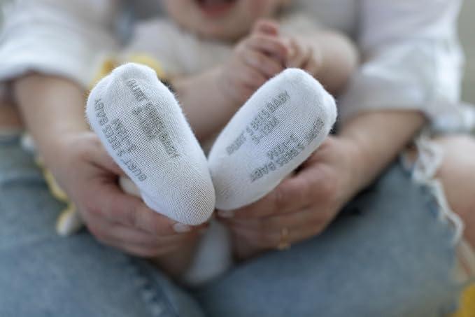 imageBurts Bees Baby Unisexbaby babyboys Socks 6pack Ankle Or Crew With Nonslip Grips Made With Organic CottonHeather Grey Multi
