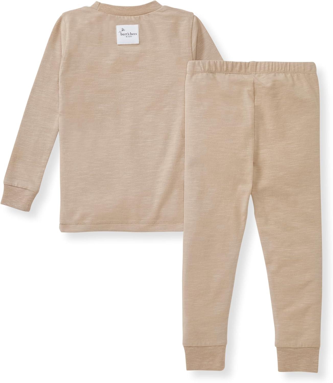 imageBurts Bees Baby babyboys Honeysoft Pajamas Tee and Pant 2piece Pj Set Soft Organic Cotton amp Lyocell BlendNeutral Jersey Slub