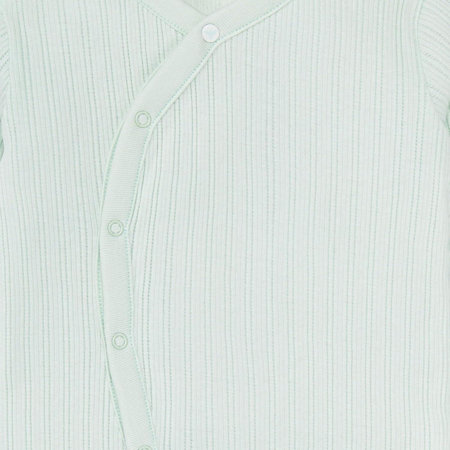 imageBurts Bees Baby babyboys Romper Jumpsuit 100 Organic Cotton Onepiece CoverallMint Sweet Rib Wrap