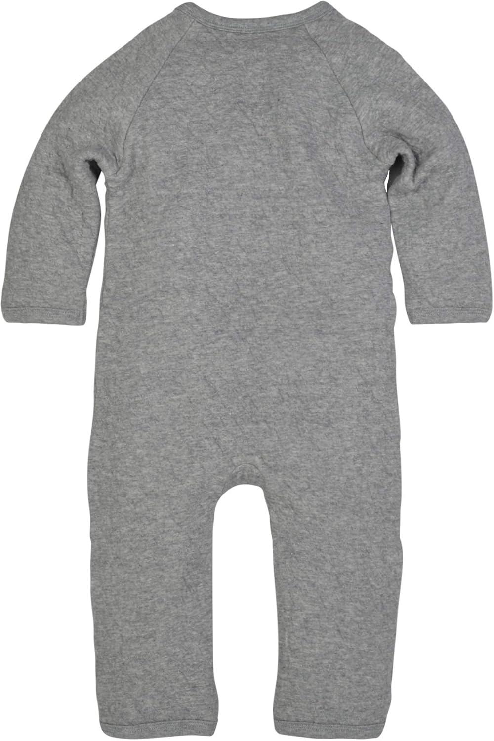 imageBurts Bees Baby babyboys Romper Jumpsuit 100 Organic Cotton Onepiece CoverallQuilted Heather Grey