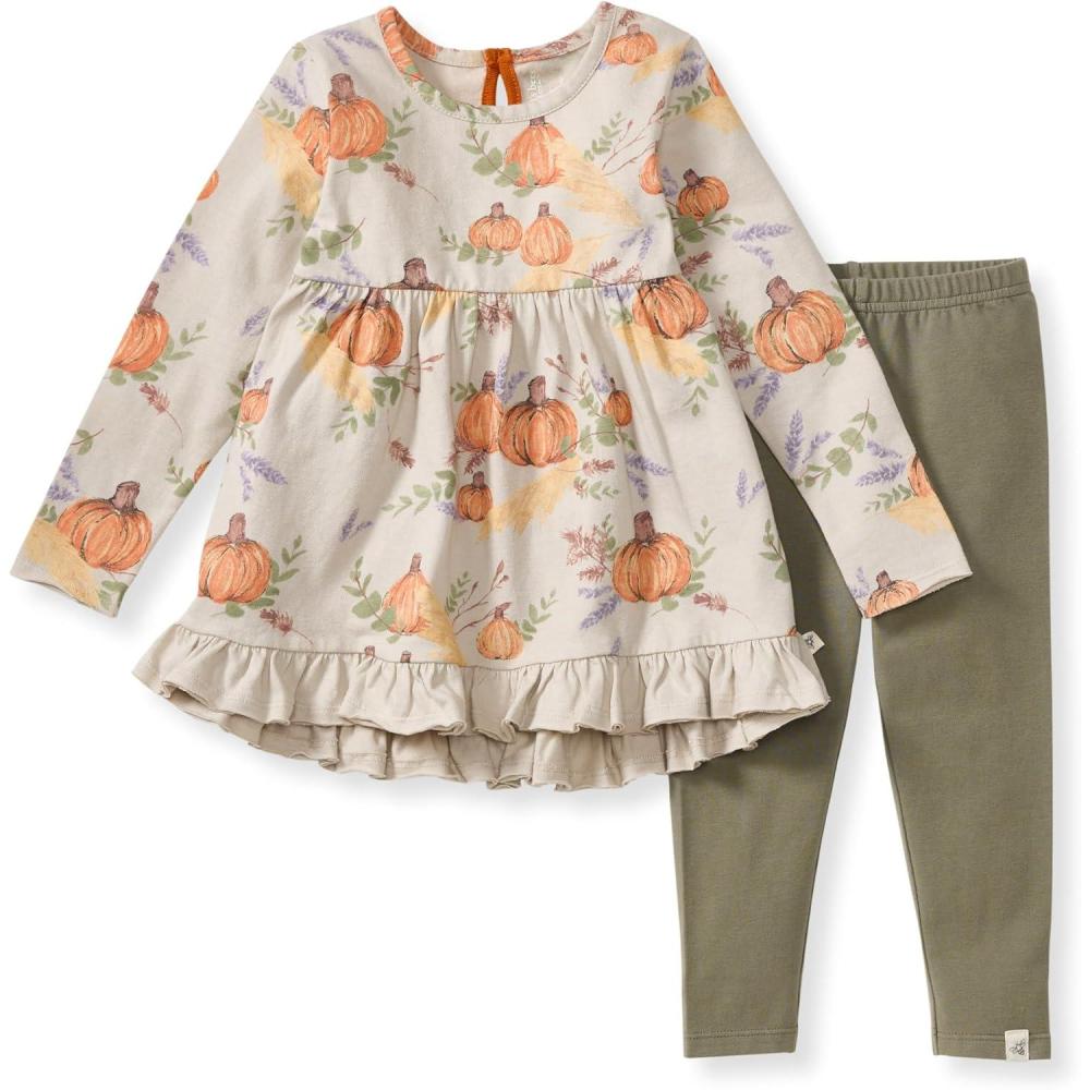 imageBurts Bees Baby Baby Girls Long Sleeve Top and Pant Set 100 Organic Cotton OutfitAutumn Feels