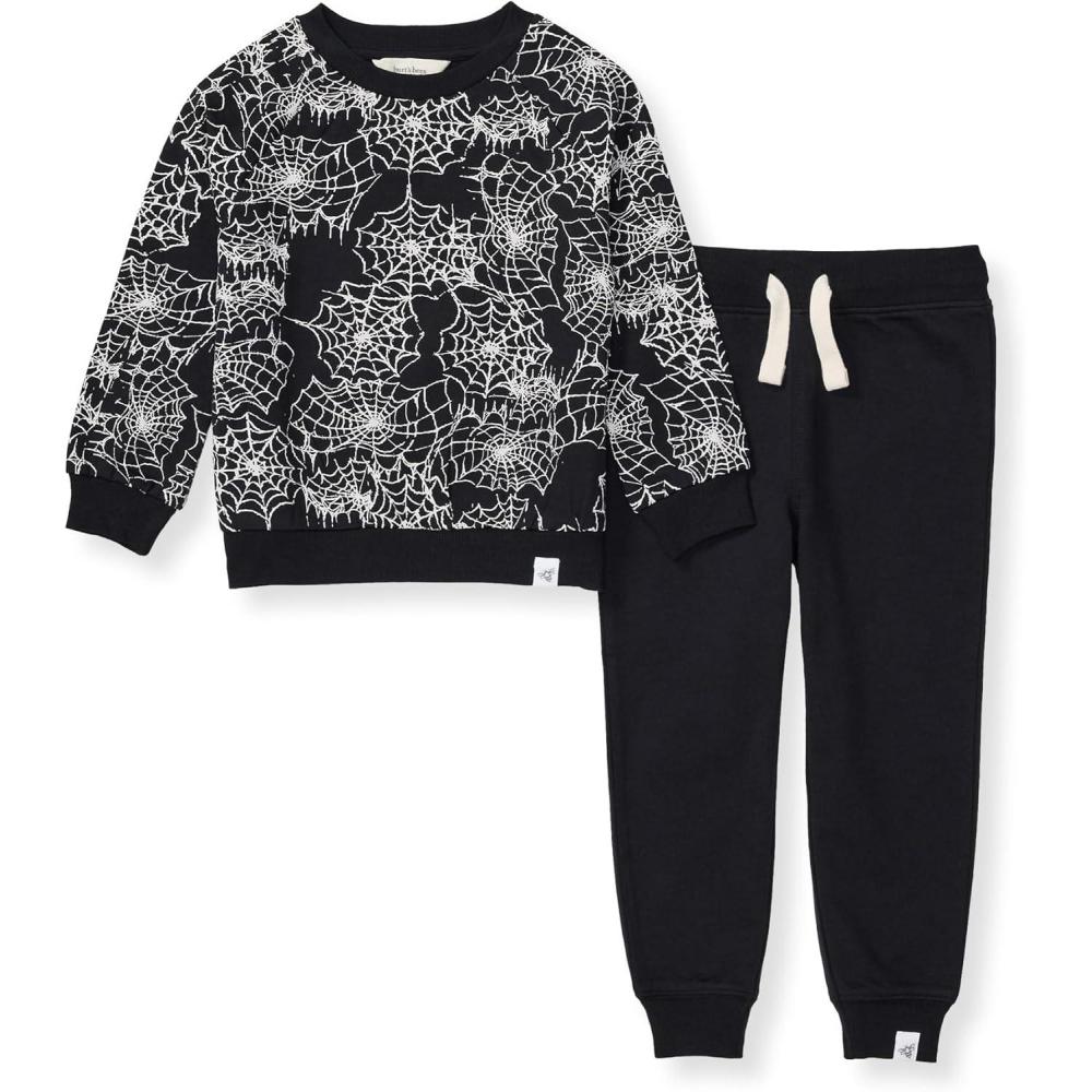 imageBurts Bees Baby Boys Shirt and Pant Set Long Sleeve Top amp Bottom Outfit Bundle 100 Organic CottonSpiderwebs