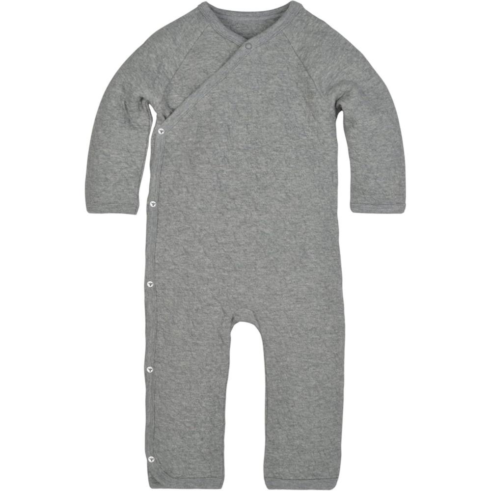 imageBurts Bees Baby babyboys Romper Jumpsuit 100 Organic Cotton Onepiece CoverallQuilted Heather Grey