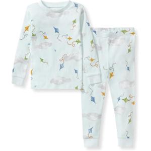 Burt’s Bees Baby Boys’ 2-Piece Long Sleeve Tee and Pants Organic Cotton Pajama Set(Kite Festival)