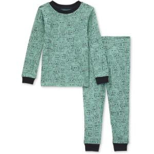 Burt’s Bees Baby Boys’ 2-Piece Long Sleeve Tee and Pants Organic Cotton Pajama Set(Office Dogs)
