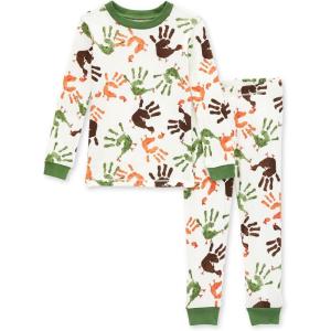 Burt’s Bees Baby Boys’ 2-Piece Long Sleeve Tee and Pants Organic Cotton Pajama Set(Turkey Hands)