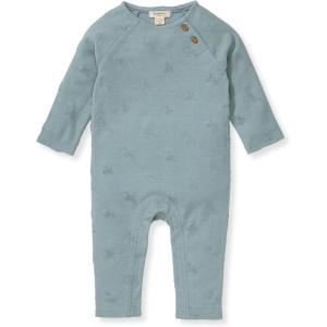Burt’s Bees Baby baby-boys Romper Jumpsuit, 100% Organic Cotton One-piece Coverall(Blue Raised Bee)