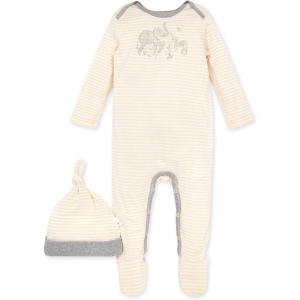 Burt’s Bees Baby baby-boys Romper Jumpsuit, 100% Organic Cotton One-piece Coverall(Ello Elephant)