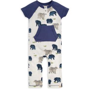Burt’s Bees Baby baby-boys Romper Jumpsuit, 100% Organic Cotton One-piece Coverall(Friendly Bears)