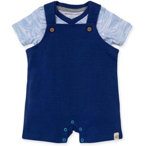 Burt’s Bees Baby baby-boys Romper Jumpsuit, 100% Organic Cotton One-piece Coverall(Waves Overall)