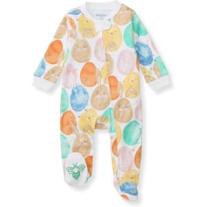Burt’s Bees Baby Girls’ Organic Cotton Sleep and Play Footed Pajamas(Easter Friends)