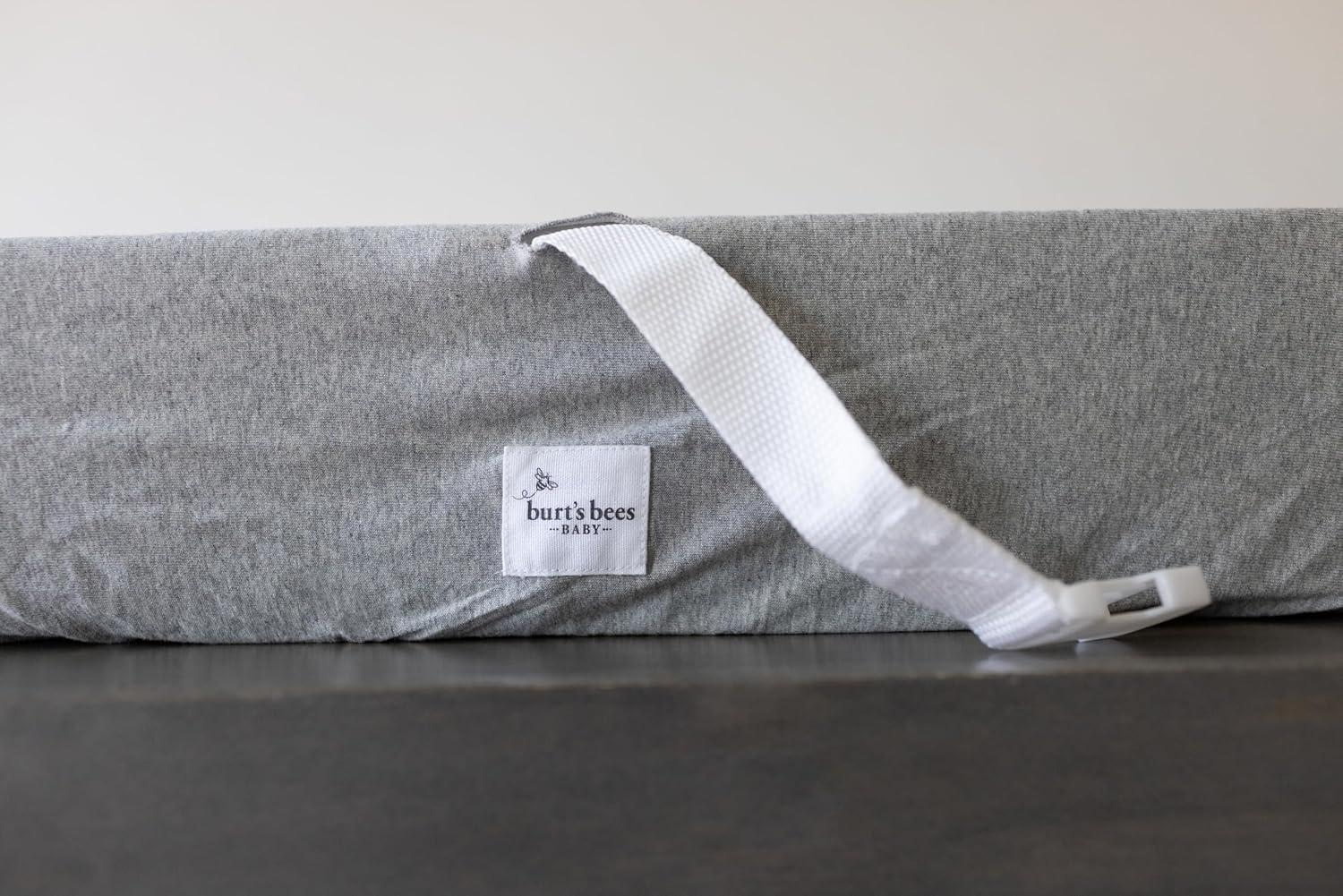 imageBurts Bees Baby Changing Pad Cover 100 Organic Jersey Cotton Changing Pad Liner for Standard 16 x 32 Inch Changing MatsHeather Grey