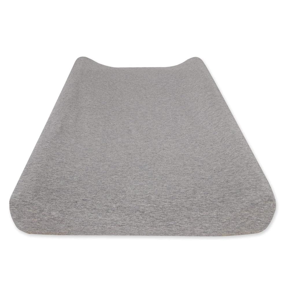 imageBurts Bees Baby Changing Pad Cover 100 Organic Jersey Cotton Changing Pad Liner for Standard 16 x 32 Inch Changing MatsHeather Grey