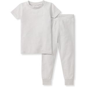 Burt’s Bees Baby Unisex Baby Honeysoft 2-piece Pajamas, Jersey Slub Short Sleeve Tee and Pant Pj Set – Organic Cotton & Lyocell Blend